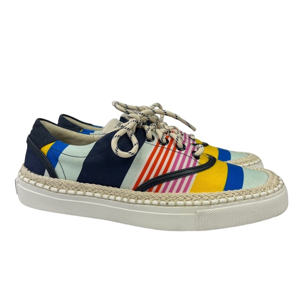 Kate Spade Boat Party Espadrille Sneakers Multicolor Stripes EUC Womens Size 6